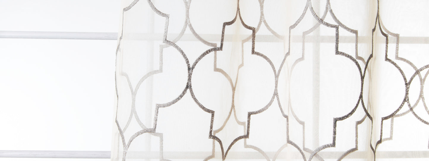 Robert Allen Contract Fretwork Decor | Platinum  Drapery     - 240690