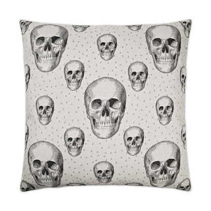 D.V. KAP HOME   24" x 24" Skalle Pillow - White Novelty    - 2410-W-2424
