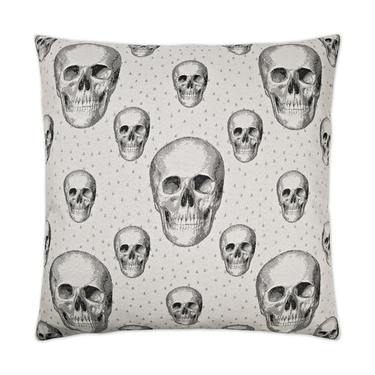 D.V. KAP HOME   24" x 24" Skalle Pillow - White Novelty    - 2410-W-2424