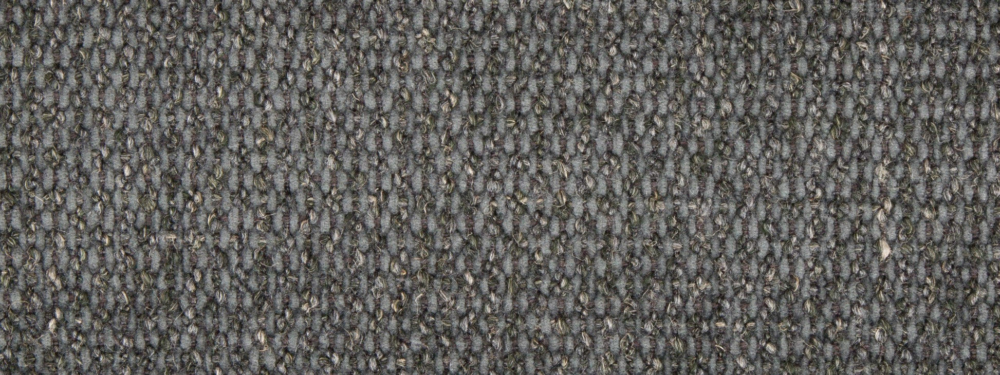 Close-up of blue coal pebble-weave upholstery fabric with subtle light flecks; durable upholstery texture.
