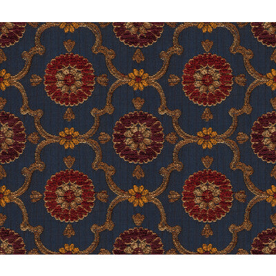 KRAVET COUTURE  SMALL SCALE BLUE,ORANGE,BURGUNDY/RED   - 24153.524.0