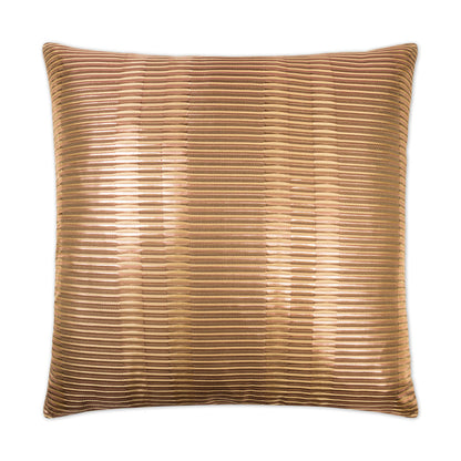 D.V. KAP HOME   24" x 24" Grid Pillow - Copper Glam, Modern, Solid, Textured, Stripes    - 2416-C-2424