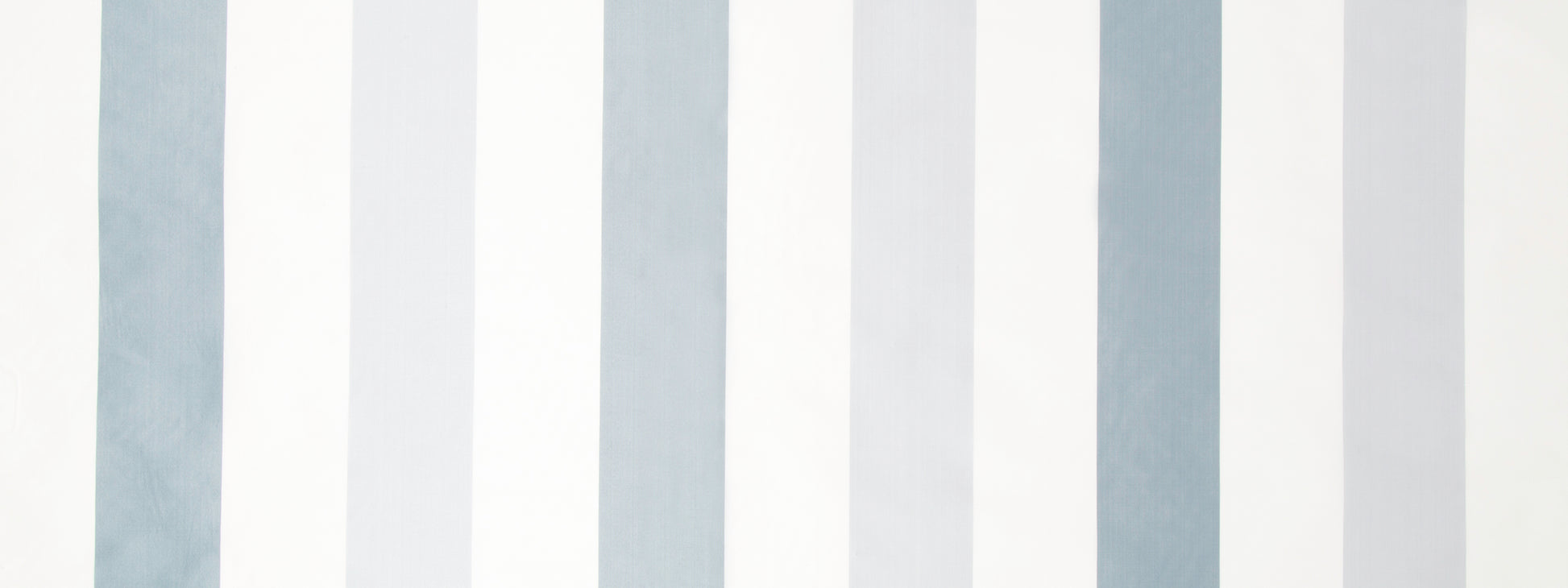 Close-up of pale blue and white vertical stripe pattern on fabric.