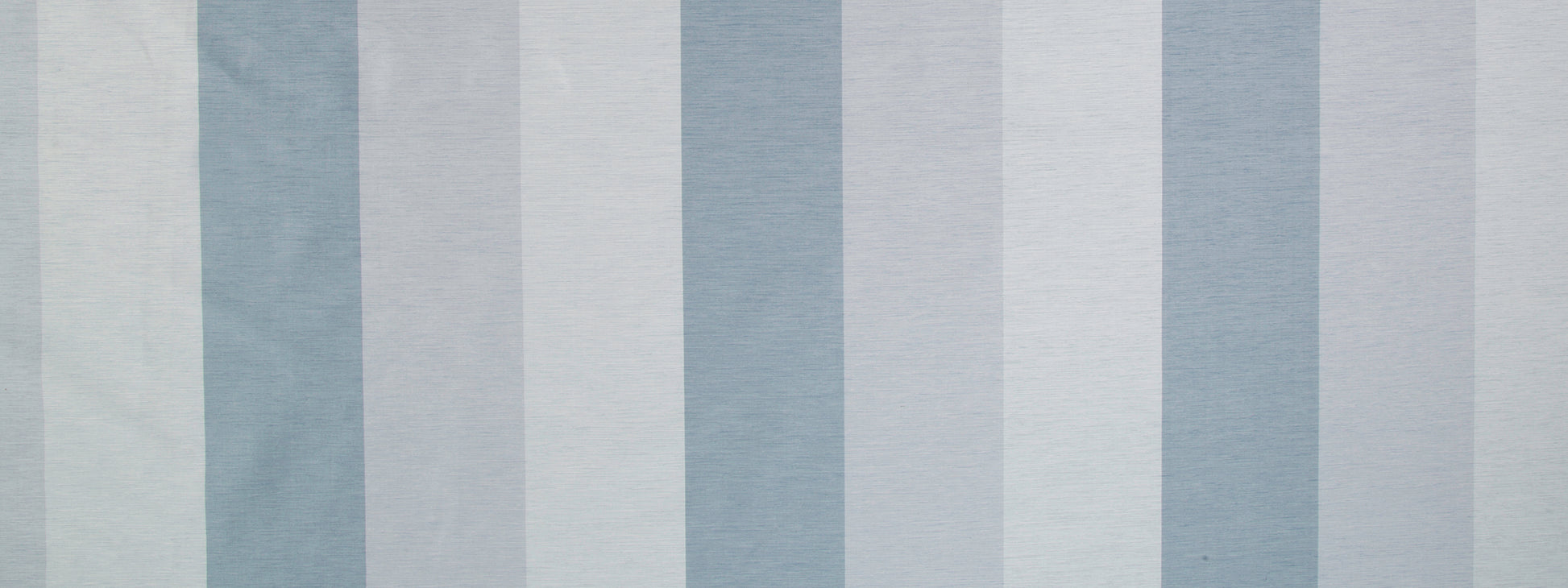 Vertical striped wallpaper sample in cool blue-gray tones with subtle texture.