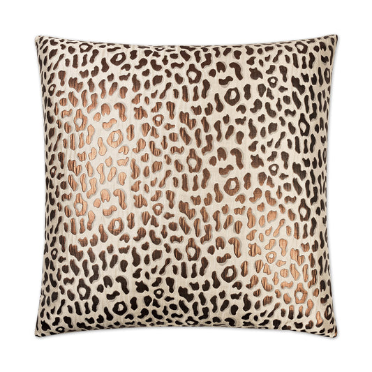 D.V. KAP HOME   24" x 24" Metallic Cheetah Pillow Glam, Animal    - 2418-2424