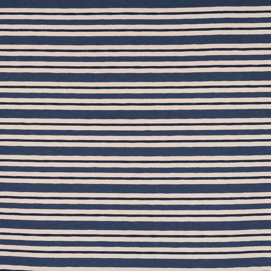 SCHUMACHER  RAOUL TEXTILES PARKER STRIPE WOVEN WOVEN INDIGO   - 241P59