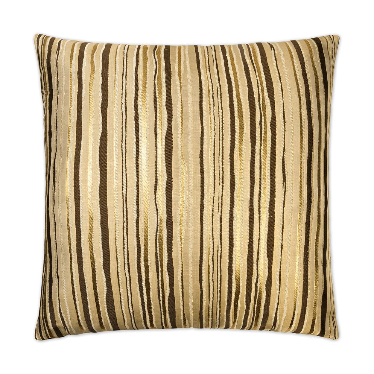 D.V. KAP HOME   24" x 24" Metallic Stripe Pillow Glam, Stripes    - 2420-2424