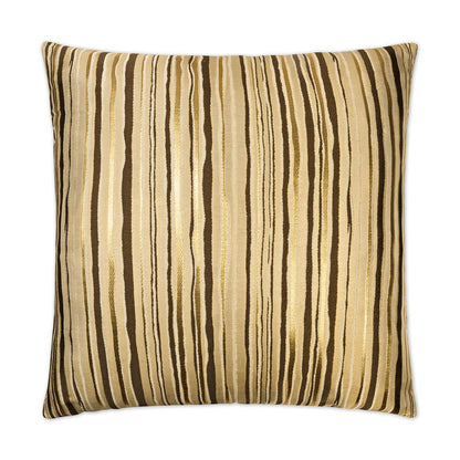 D.V. KAP HOME   24" x 24" Metallic Stripe Pillow Glam, Stripes    - 2420-2424