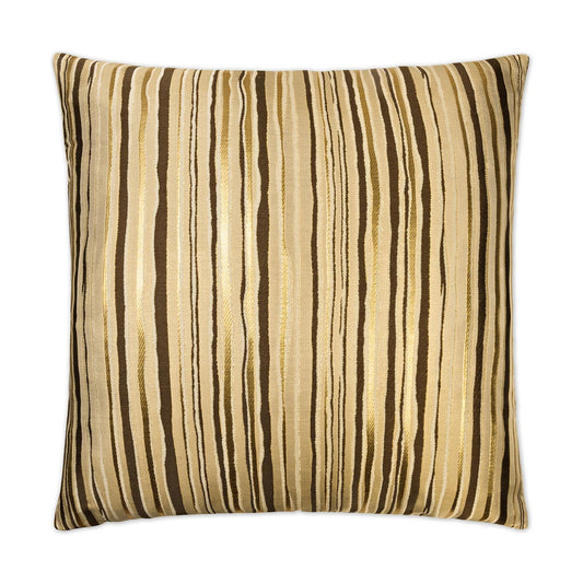 D.V. KAP HOME   24" x 24" Metallic Stripe Pillow Glam, Stripes    - 2420-2424