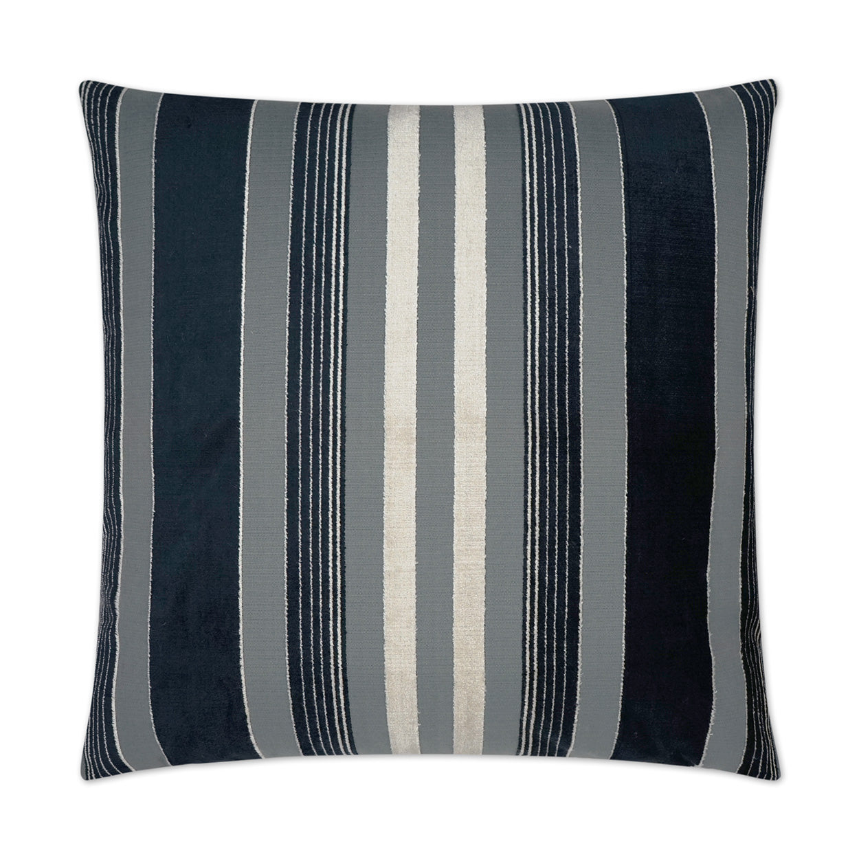 D.V. KAP HOME   24" x 24" Cayman Pillow - Domino Stripes    - 2426-D-2424