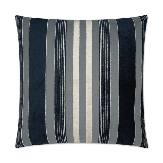 D.V. KAP HOME   24" x 24" Cayman Pillow - Domino Stripes    - 2426-D-2424