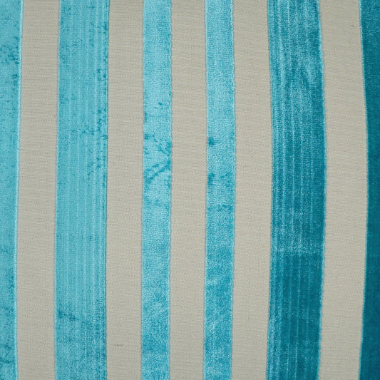 D.V. KAP HOME 2426-L-YARD Cayman Fabric - Laguna Stripes  Turquoise,Teal   - Cayman