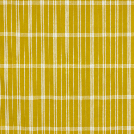 SCHUMACHER  RAOUL TEXTILES LINEN CHECK WOVEN WOVEN SULPHUR   - 242P82