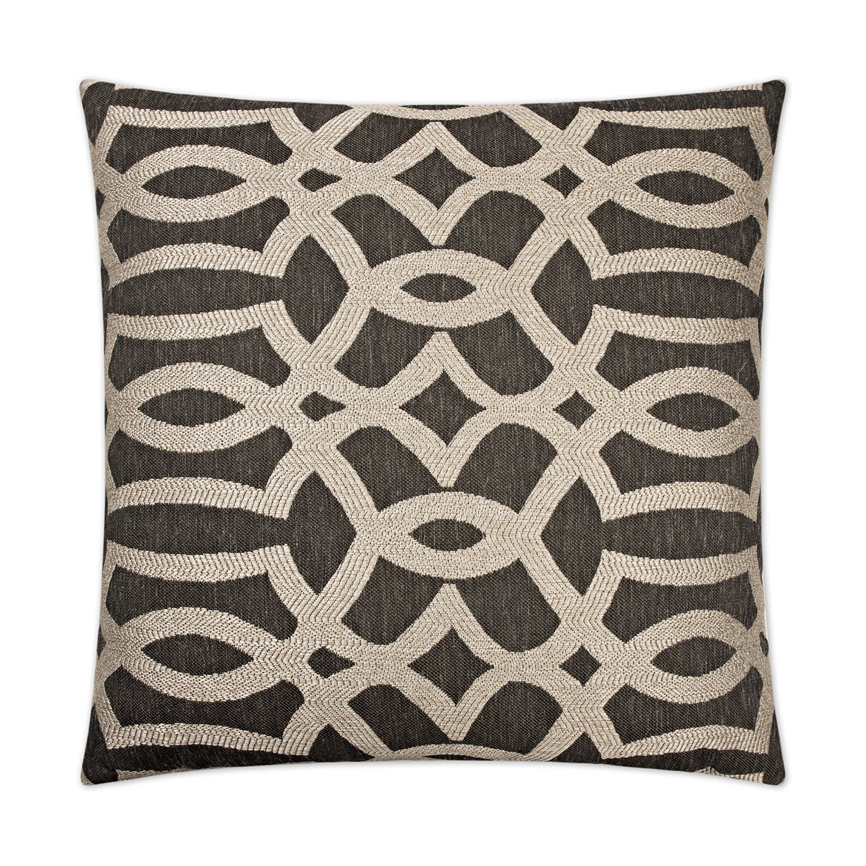 D.V. KAP HOME   24" x 24" Neron Pillow - Black Traditional    - 2433-B-2424