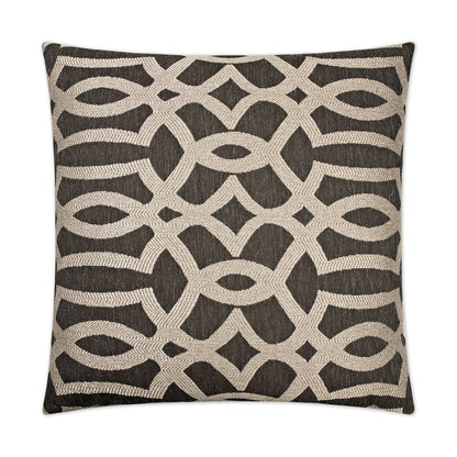 D.V. KAP HOME   24" x 24" Neron Pillow - Black Traditional    - 2433-B-2424