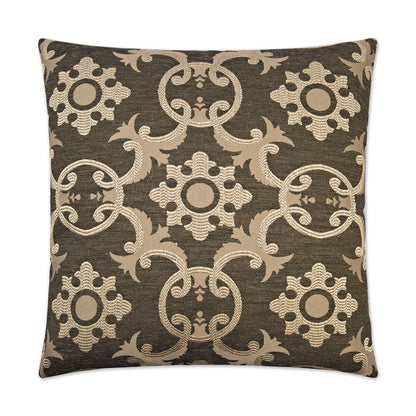 D.V. KAP HOME   24" x 24" Biblos Pillow - Black Global    - 2434-B-2424