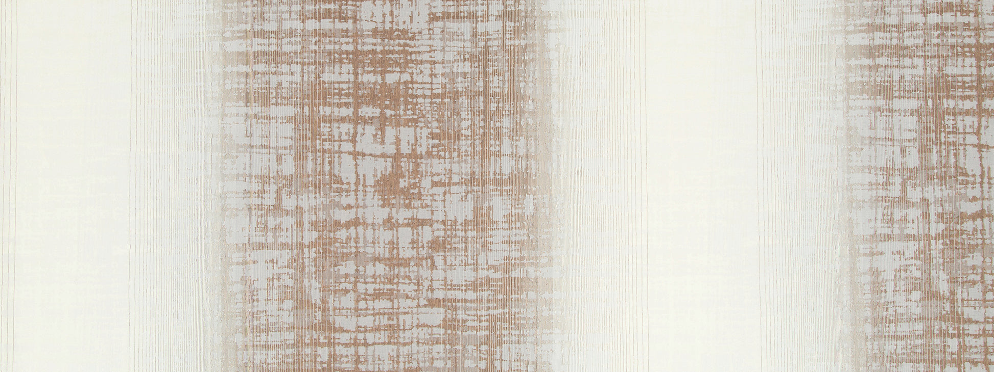 Beige and cream striped linen fabric with distressed woven texture, suitable for curtains or upholstery.