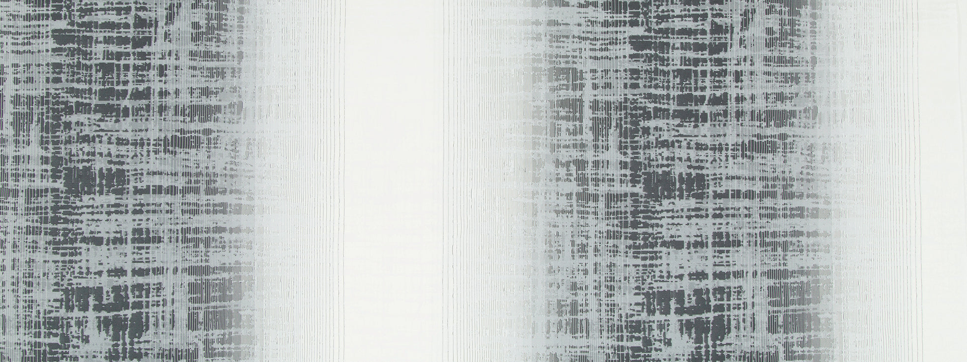 Charcoal and white woven fabric with a distressed crosshatch grid pattern; multipurpose fabric.