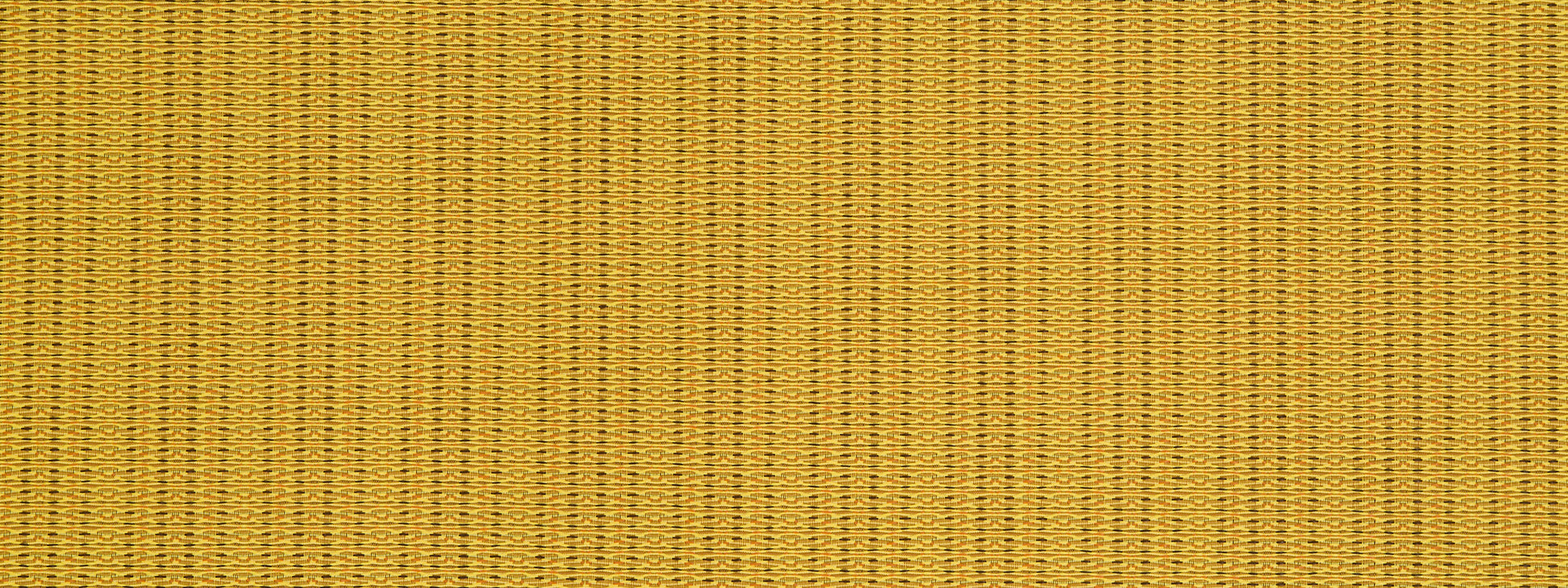 Golden-yellow woven upholstery fabric swatch with tight weave.
