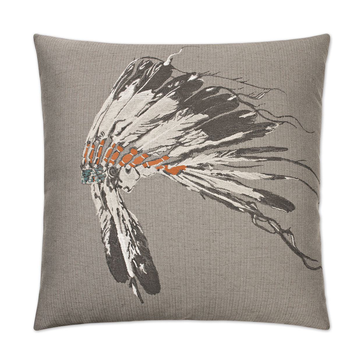 D.V. KAP HOME   24" x 24" Chief Pillow - Smoke Novelty    - 2445-S-2424