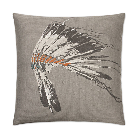 D.V. KAP HOME   24" x 24" Chief Pillow - Smoke Novelty    - 2445-S-2424