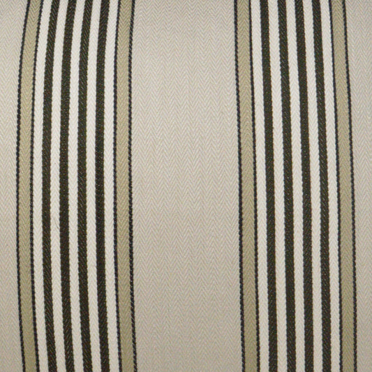 D.V. KAP HOME 2447-C-YARD Pennington Fabric - Charcoal Stripes  Tan,Taupe   - Pennington