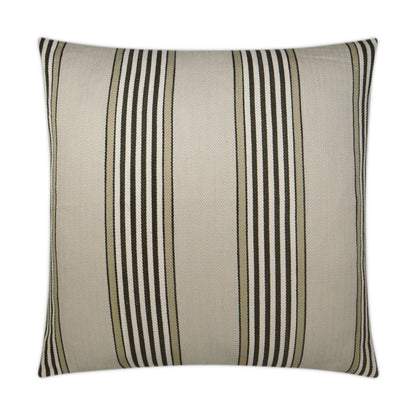 D.V. KAP HOME   24" x 24" Pennington Pillow - Charcoal Stripes    - 2447-C-2424