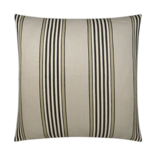 D.V. KAP HOME   24" x 24" Pennington Pillow - Charcoal Stripes    - 2447-C-2424