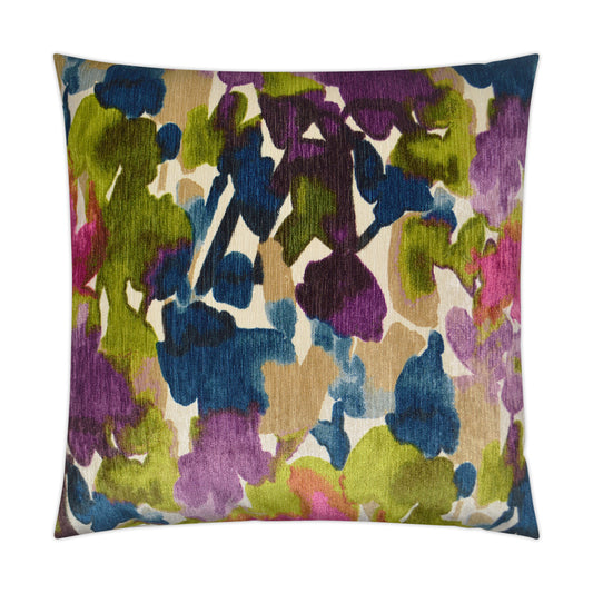 D.V. KAP HOME   24" x 24" Aquarelle Pillow - Multi Abstract    - 2457-M-2424