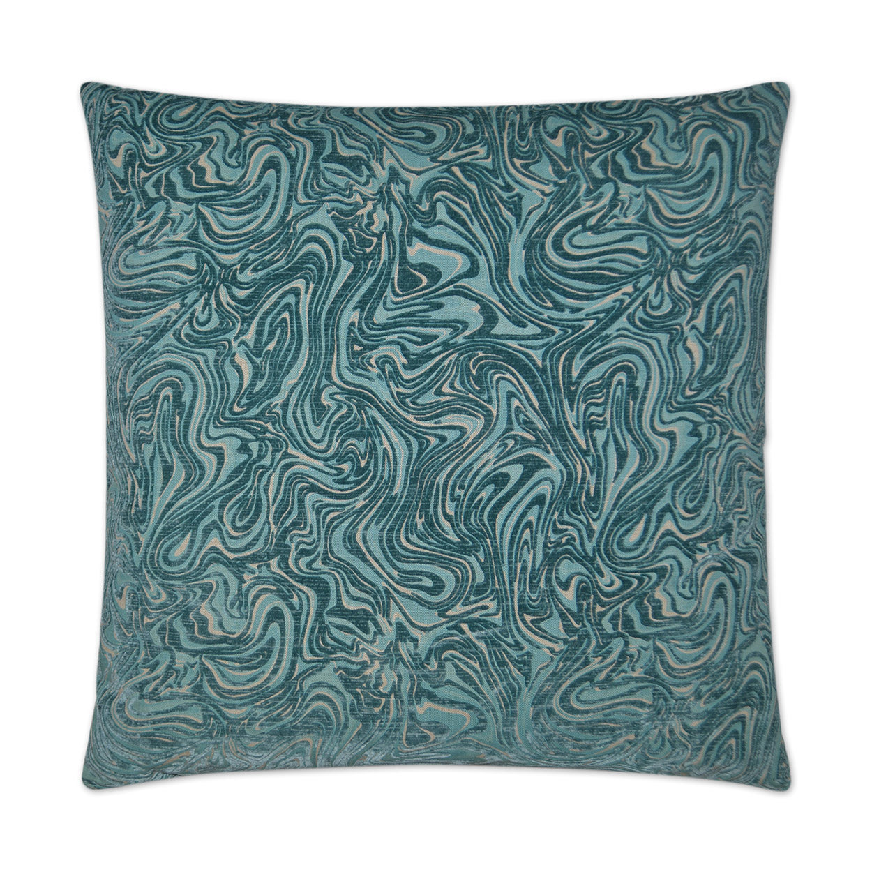 D.V. KAP HOME   24" x 24" Florentina Pillow - Turquoise Modern, Abstract    - 2459-T-2424