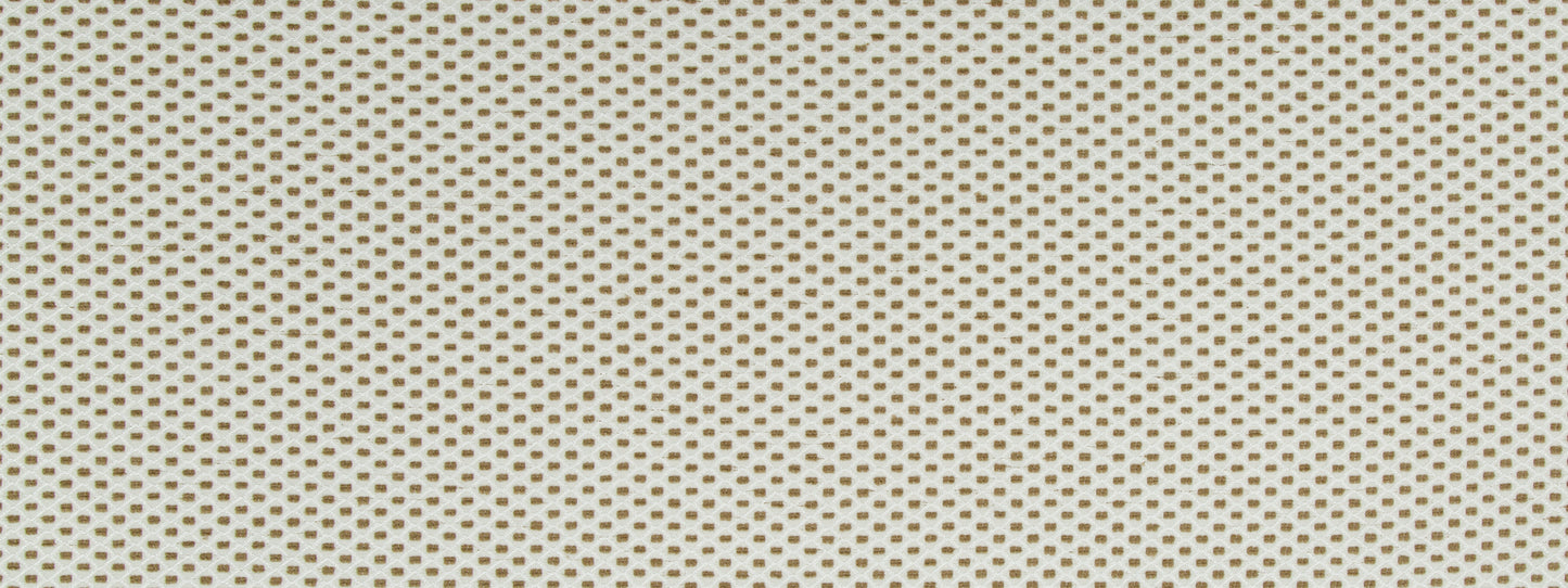 Tan perforated leatherette texture with tiny round holes, automotive upholstery style.