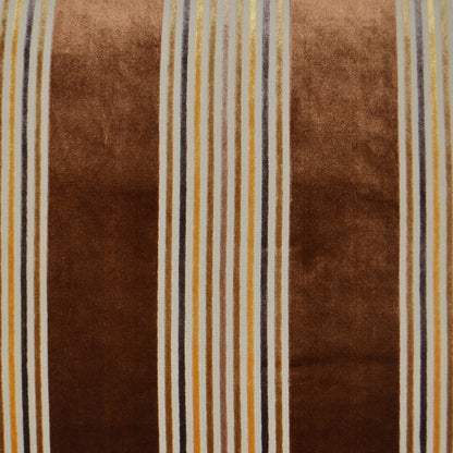 D.V. KAP HOME   24" x 24" Winston Pillow - Cognac Stripes    - 2460-C-2424