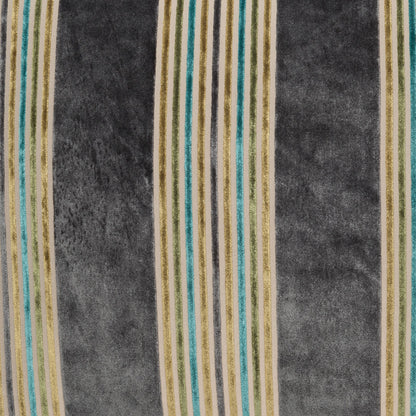 D.V. KAP HOME   24" x 24" Winston Pillow - Grey Stripes    - 2460-G-2424