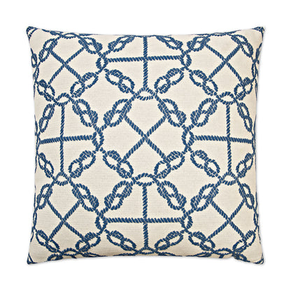 D.V. KAP HOME   24" x 24" Knots Pillow - Blue Nautical    - 2467-B-2424