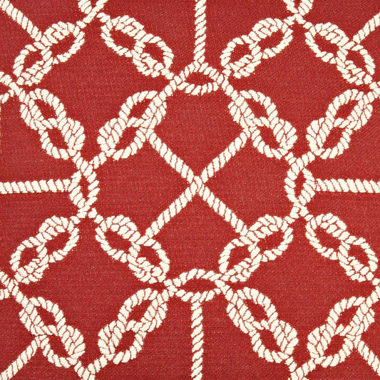 D.V. KAP HOME 2467-R-YARD Knots Fabric - Red Nautical  Red   - Knots