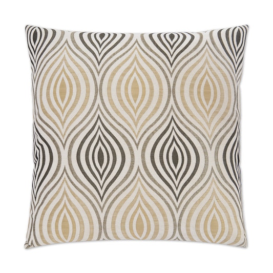 D.V. KAP HOME   24" x 24" Koza Pillow - Cream Abstract    - 2469-C-2424