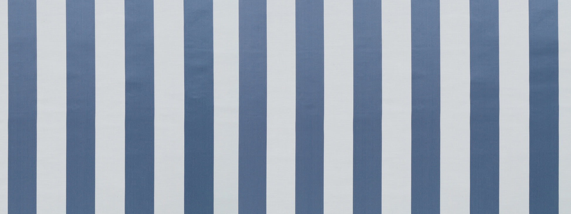 Blue and white vertical striped upholstery fabric.