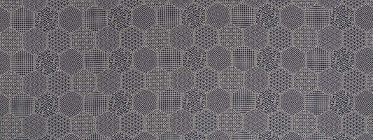 Robert Allen Stitched Hex | Batik Blue  Upholstery     - 247122