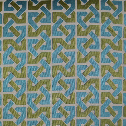 D.V. KAP HOME   24" x 24" Element Pillow - Aqua Geometric    - 2472-A-2424