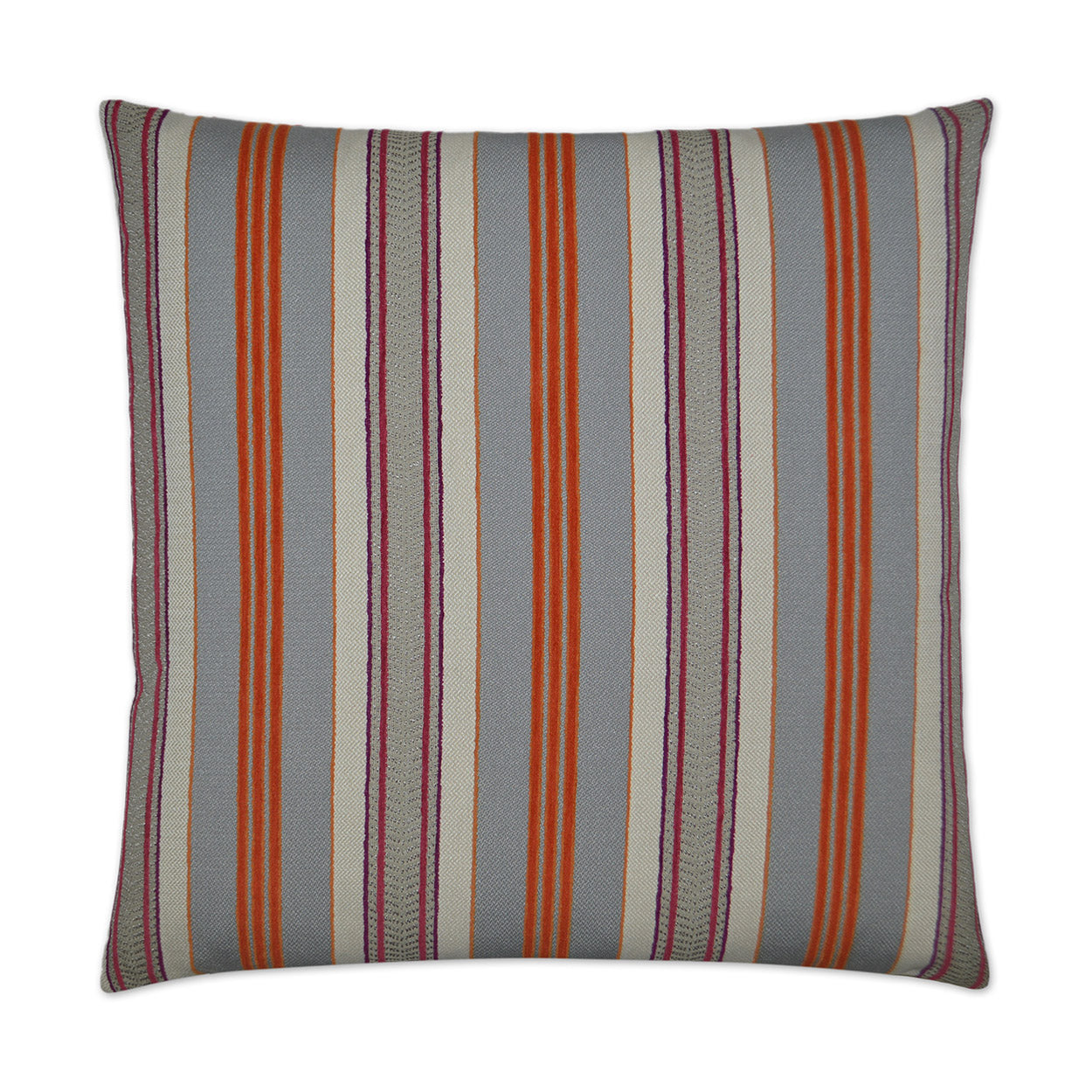 D.V. KAP HOME   24" x 24" Hambo Pillow - Orange Stripes    - 2475-O-2424