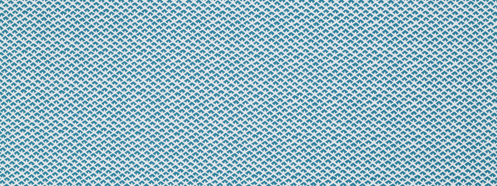 Blue and white micro-diamond geometric upholstery fabric pattern.