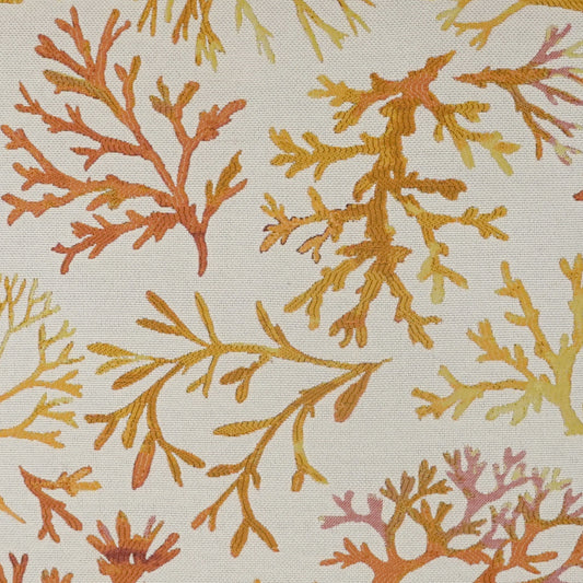 D.V. KAP HOME 2490-T-YARD Great Barrier Fabric - Tropical Beach  Orange   - Great Barrier