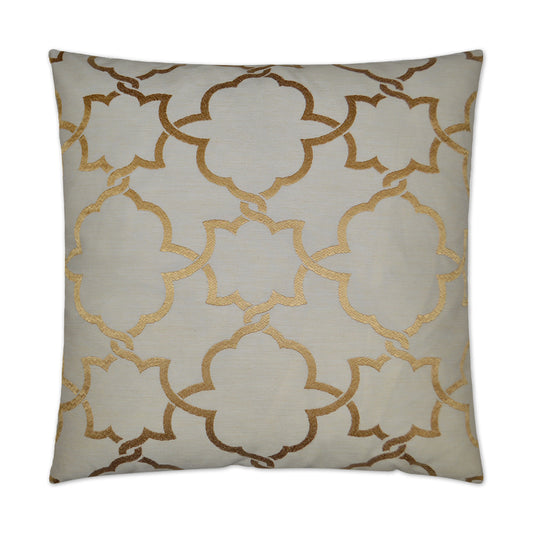 D.V. KAP HOME   24" x 24" Carlton Pillow - Gold Transitional    - 2496-G-2424