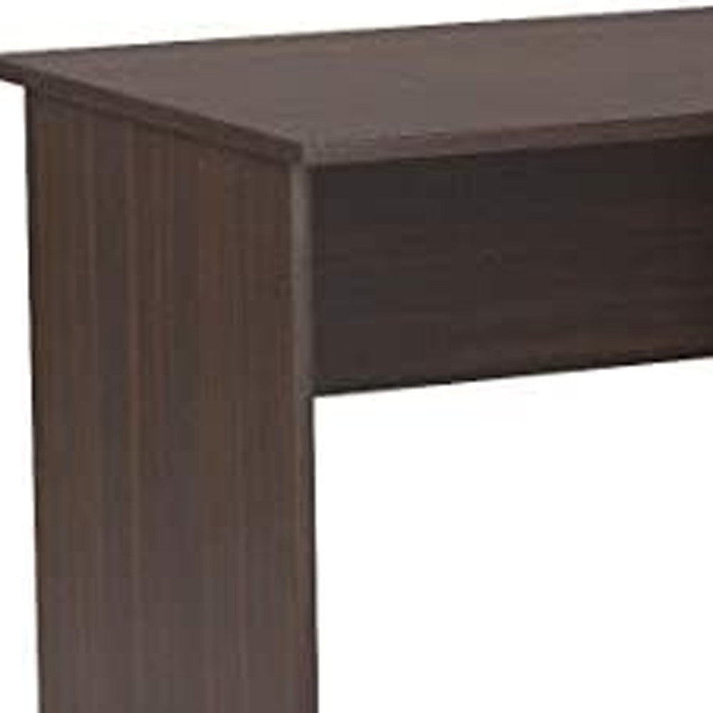 55" Espresso Computer Desk With Two Drawers