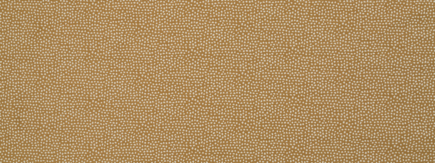 Close-up of beige woven fabric with tiny white speckles; textured upholstery & apparel material.