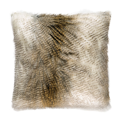 D.V. KAP HOME   24" x 24" Alaskan Hawk Pillow Glam, Faux Fur    - 2500-2424