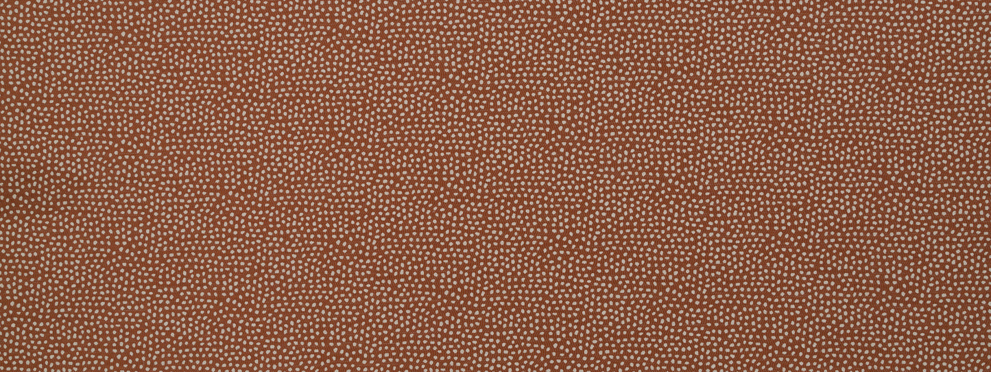 Brown tweed-like fabric texture with tiny white specks; woven material for apparel or upholstery.