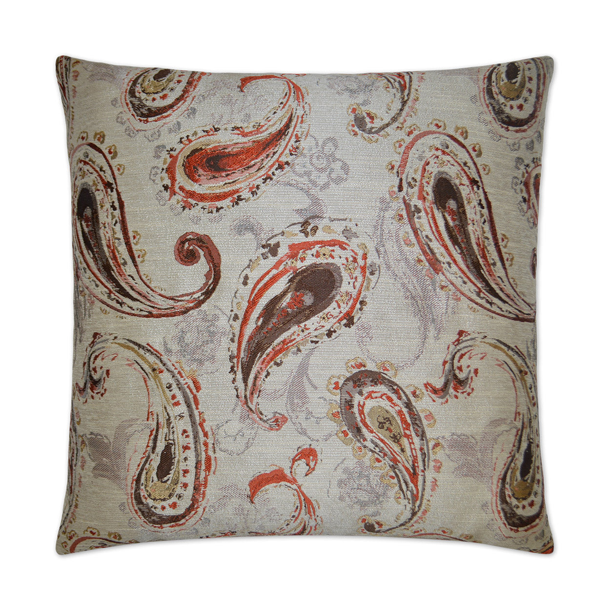 D.V. KAP HOME   24" x 24" Bancroft Pillow - Brick Traditional    - 2507-B-2424