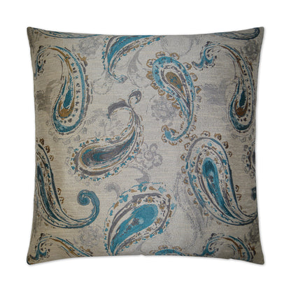 D.V. KAP HOME   24" x 24" Bancroft Pillow - Turquoise Traditional    - 2507-T-2424