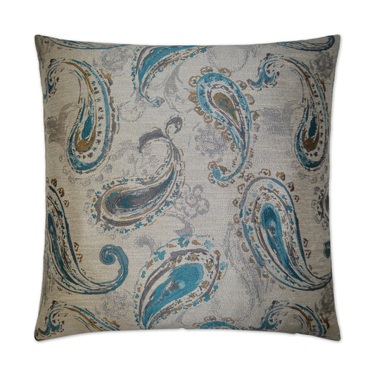 D.V. KAP HOME   24" x 24" Bancroft Pillow - Turquoise Traditional    - 2507-T-2424